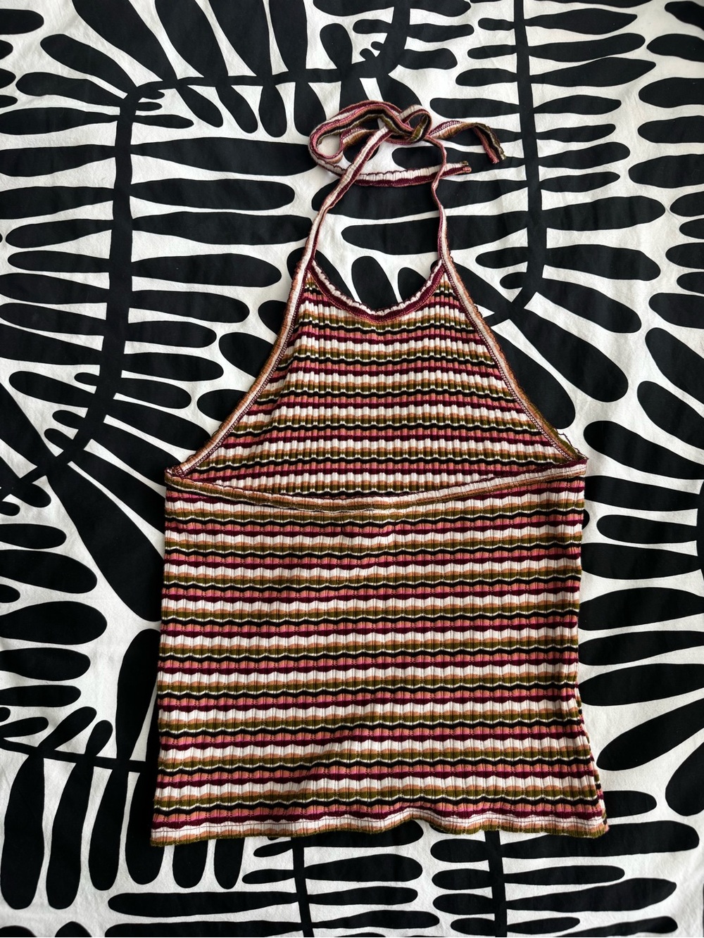 American Eagle Outfitters Striped Halter Tank Top - Picture 2 of 5